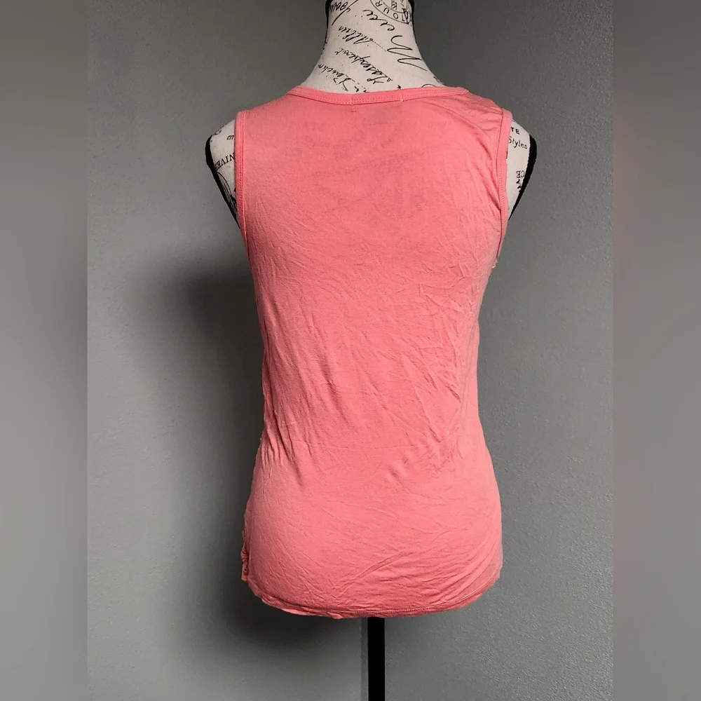 Willi Smith Pink Scalloped Sleeveless Top - Picture 3 of 6